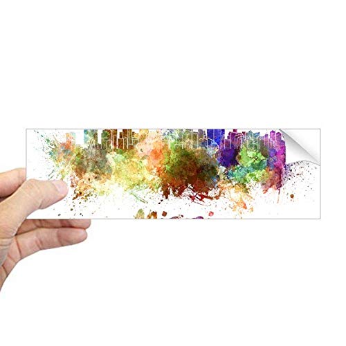 Adhesivo de Miami para Ventana Rectangular Vinilo Decorativo de Ciudad Americana de DIYthinker
