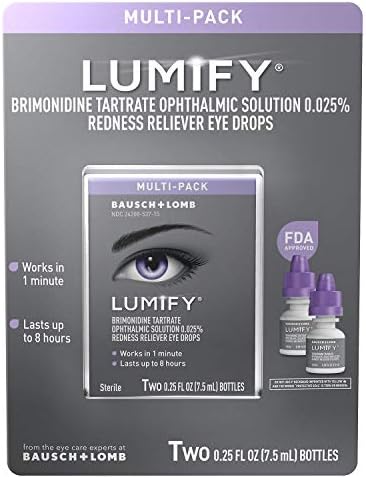 Lumify Redness Reliever Eye Drops, 7.5mL/0.25 fl oz (Pack of 2)