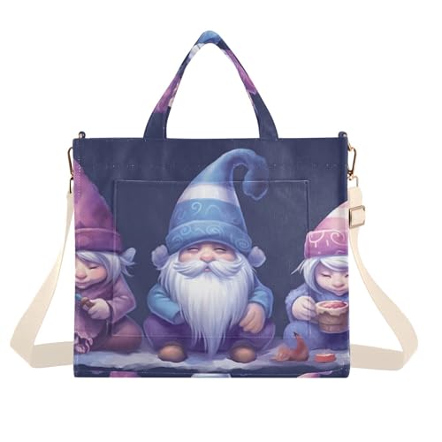 Bolso Tote de Pana Púrpura Oscuro para Mujer
