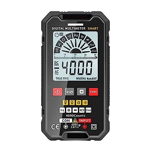 デジタルマルチメータ自動マルチメトロ AC DC 600V 電圧 4000 カウントプロフェッショナルマルチメータテスター(HT125B with case)