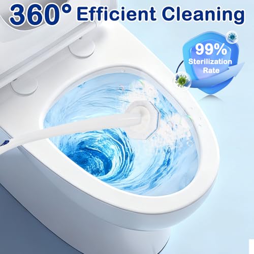 Image of 80 Count Disposable Toilet Brush Refills for Clorox Toilet Brushes | 5X Cleaning Power Scrubber Refill,High-Density Disposable Brush Refills,360 Efficient Cleaning,Fresh Fragrance