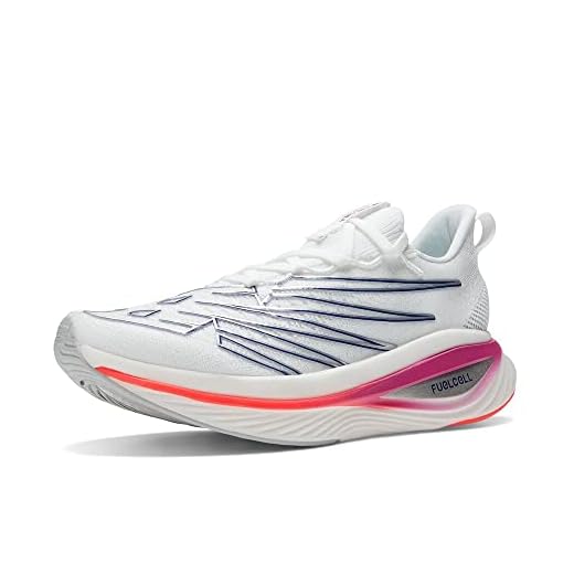 New Balance Tênis de corrida feminino FuelCell Supercomp Elite V3, Branco/azul vitória, 5