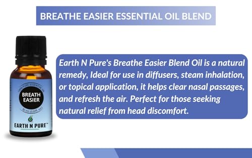 Image of Earth N Pure Ceramic Aroma White Diffuser Burner with 10Ml Breath Easy Essential Oil Blend & 2 Pcs Candles Strong & Long-Lasting Fragrance | Perfect for Gift Set