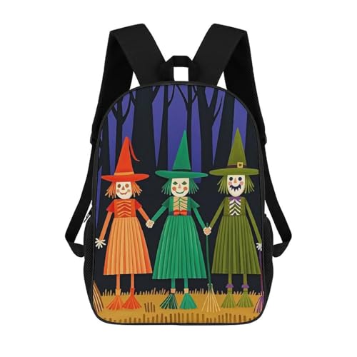 Mochila para hombro 17 pulgadas impermeable con estampado Halloween