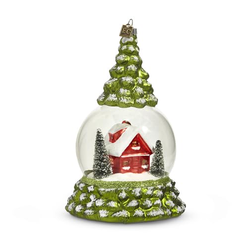 Raz Imports EC Cabin in The Woods Ornament, 7.5-inch Height,
