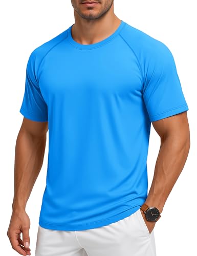 magcomsen MAGCOMSEN Mens UPF80+ Sun Protection UV Rash Guard Quick Dry Swim Shirt