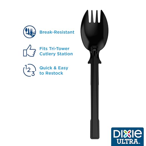Image of GP PRO DIXIE ULTRA SMARTSTOCK SERIES-T POLYPROPYLENE PLASTIC SPORK REFILL, BLACK