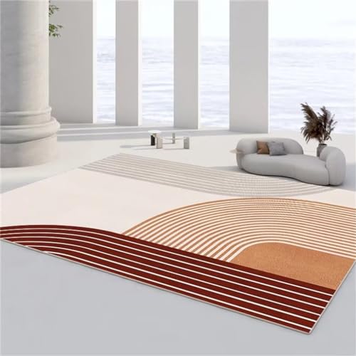 Tapis design à rayures françaises doux et confortable