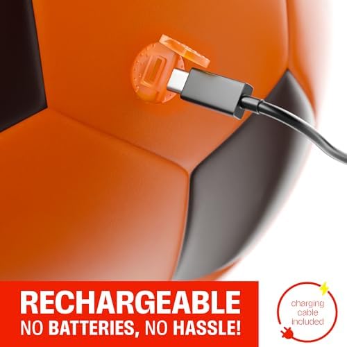 Halo Sport rechargeable light up soccer ball yellow glowing