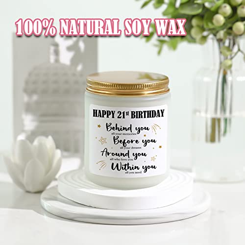 21St Birthday Gifts For Her, 21 Year Old Birthday Gift Ideas For Her, Happy 21St Birthday Gifts For Daughter, Sister, Bff, Friends, Granddaughter - Vanilla, Buttercream And Sugar Scent Candle #TOP2