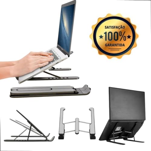 Suporte para Notebook Tablet Regulavel Ergonomico Universal Ajustável Dobrável Portatil AlphaDomus (