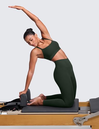 Image of CRZ YOGA Butterlift Cross Back Sports Bras | Medium Support, Removable Pads, Yoga, Buttery Soft, Scoop Neck, Cut-Out, Adjustable Thin Straps, for Women
