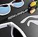 Joopin Trendy Oversized Square Sunglasses Mirrored Blue Sun Glasses Polarized UV Protection Classic White Shades for Women Men