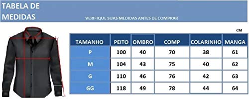 Camisa Masculina Slim fit Luxo Basic Azul Escuro (G)