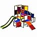 move and stic Josefine 6023 Grande tour de jeu avec toboggan pour enfant, escalier, tube à ramper et toboggan – Intérieur et extérieur