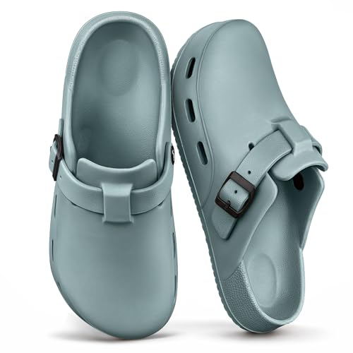 Image of KEMISANT Women Clogs,Comfortable Mules Sandals Slippers Nurse Garden Shoes Unisex for Men Cushioned Support