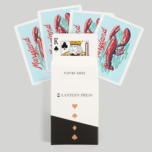 Baraja de Póker Maryland Distressed Ink Red Lobster 52 cartas miniatura 6