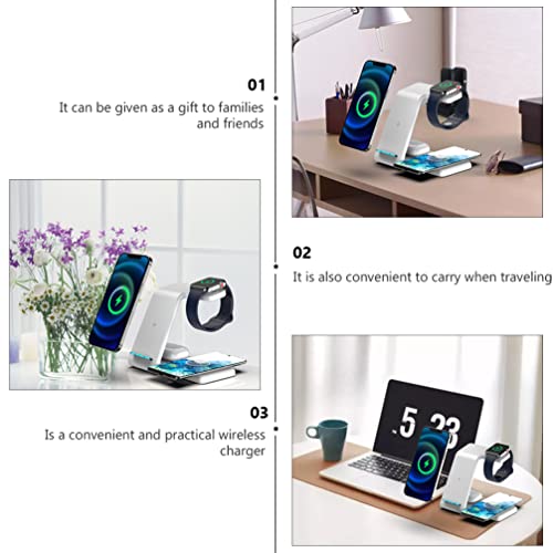 ifundom Charger Fio Dock 4 Em 1 Fio Carregador Rápido Stand de Carregamento Estação Doca para a Maçã