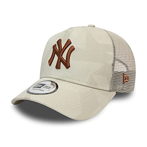 New Era New York Yankees MLB Cap Trucker verstellbar Basecap Kappe Baseball beige - One-Size