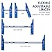 Stair Tread Template Tool, Solid Stair Measuring Tool, Upgrade Aluminum Stair Tread Jig, Adjustable Stair Tread Gauge Shelf Scribe Layout Tool for Stairs, Risers and Cutting Drywall Blue