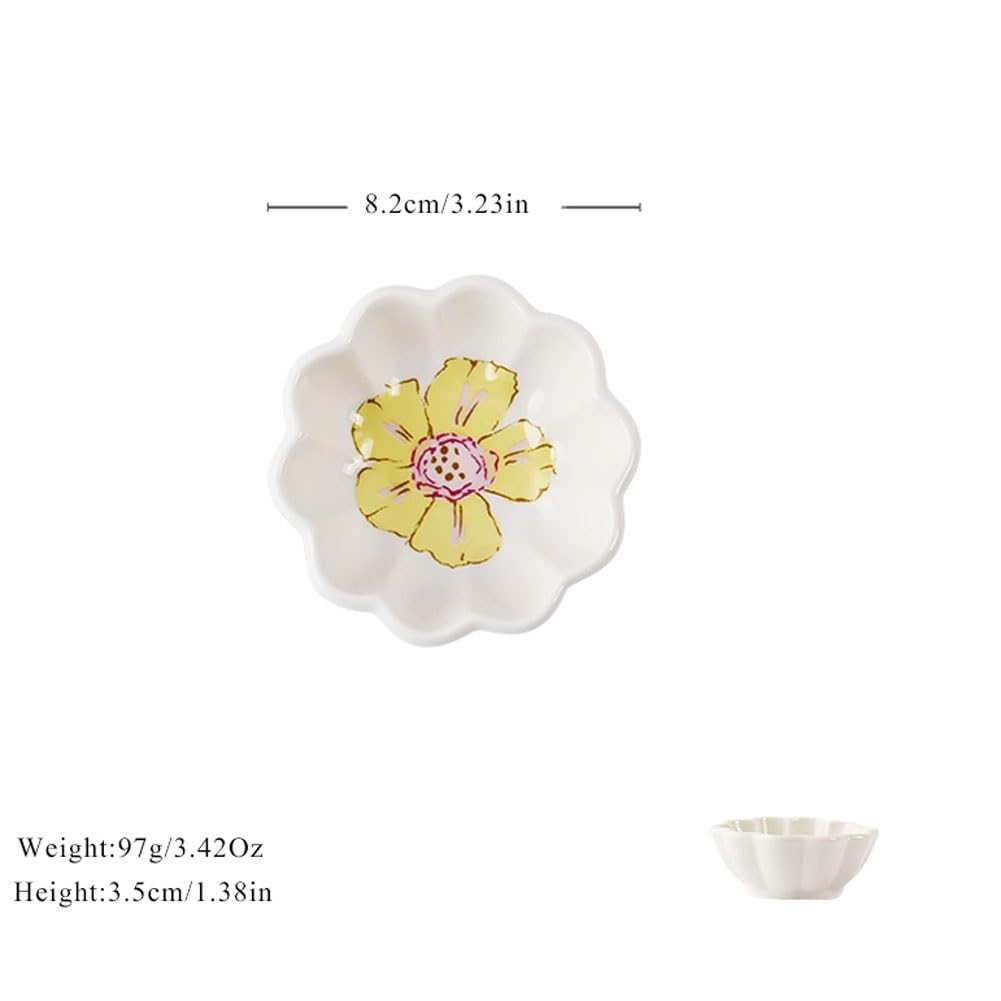 2 Poggiamestoli In Ceramica A Forma Di Fiore - 11 Cm, Per Salse, Sushi E Snack, Grigio, Microonde - Foto 4