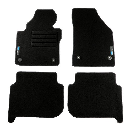 CarComfort Tappetini auto universali Regio Set di tappetini per auto in 4 pezzi Tappeto nero