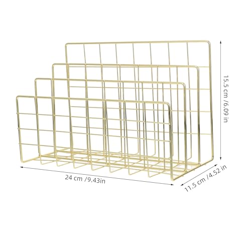 Soporte de hierro para archivos dorado con bordes de protección 2