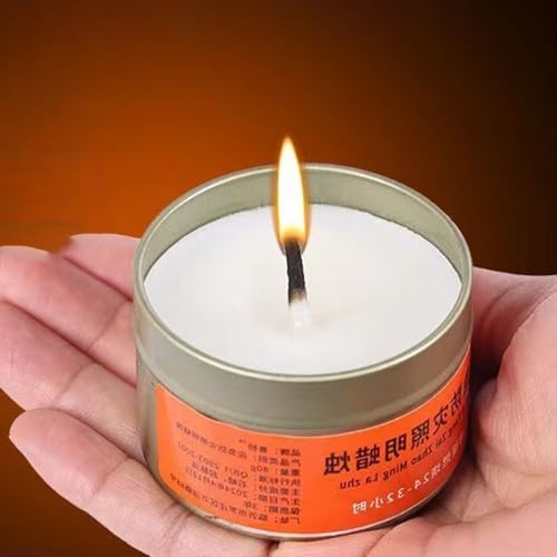 20er Pack Notfallkerzen in Metalldose, Lange Brenndauer 26-30 Std, Winddichte & Rußfreie Kerzen für Stromausfall, Camping & Outdoor Survival, 20x80g Tragbare Notbeleuchtung zur Krisenvorsorge