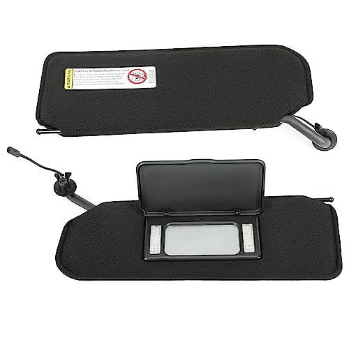 HECASA Pair Sun Visor with LED Lights Compatible with 1997-2004 Chevrolet Corvette C5 Replacement...