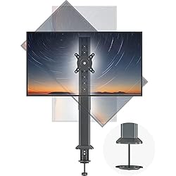 Tripie Para Monitor Hemudu Brazo Soporte Monitor de Escritorio, para Pantalla Plana Curvada de 27 a 43 Pulgadas con Giratorio, Altura Ajustable, Rotación, Soporta hasta 35 kg, HD04B-003P