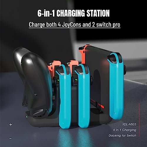 Switch Pro Controller 6-in-1 Charging Dock