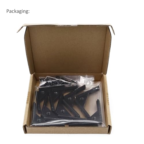 Image of 8Pcs 2020 Aluminum Extrusion Black Corner Bracket T Slot Inside L Shape Joint Angle Hardware Panel Mount Connector with Screws for 20 Series 20 /20 2040 V Slot Extruded Aluminum Profile