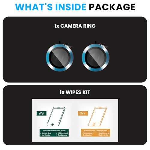Image of FIRST MART Blue Camera Ring Guard Protector for Nothing Phone 4A | Tempered Glass with Metal Alloy Rings, HD Clear, Scratch Resistant, Case-Friendly | Pack of 1