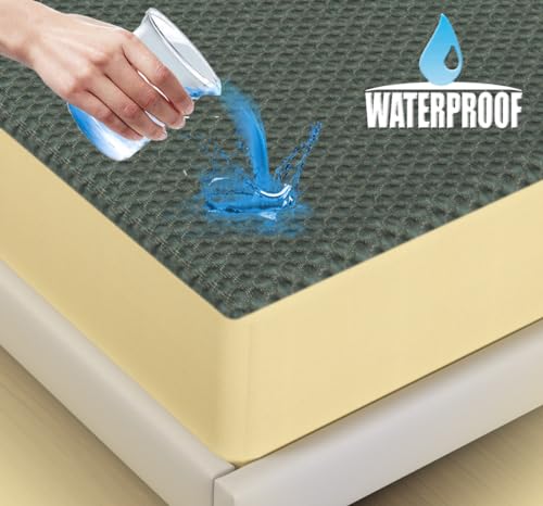 Image of BSB HOME Ultra Soft Waterproof Cotton Terry Mattress Protector King Size Breathable Hypoallergenic Noiseless Fitted Bed Protector 72x78 inch Mattress /Bed Cover (King 72 * 78 inch | 6x6.5 ft, Grey)