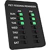 YARKOR-Pet-Feeding-Reminder-Magnetic-Reminder-Sticker-Daily-Indication-Chart-Feed-Your-Pets-Easy-to-Stick-on-Any-Smooth-Surface-Better-Care-for-Your-Pets-Black Pet Feeding Reminder