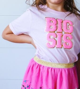 Socutebabe Big Sister Outfits For Toddlers Kids Dress Baby Girl Tee Shirt Top Tutu Skirts Set Big Sis Matching Outfit (Pink, 2-3 Years)