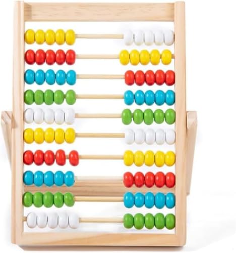 AZIEBAY 100玉そろばん 子供用 カラフル木製ビーズ 計算おもちゃ モンテッソーリ 初期教育 知育玩具 算数学習 クリスマスプレゼントに最適 安心してお買い求めください