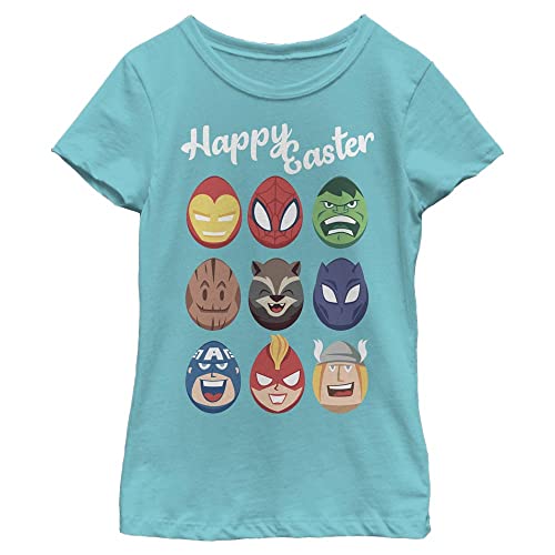 T-shirt Marvel fille coloris bleu tahi idéal pour le collège