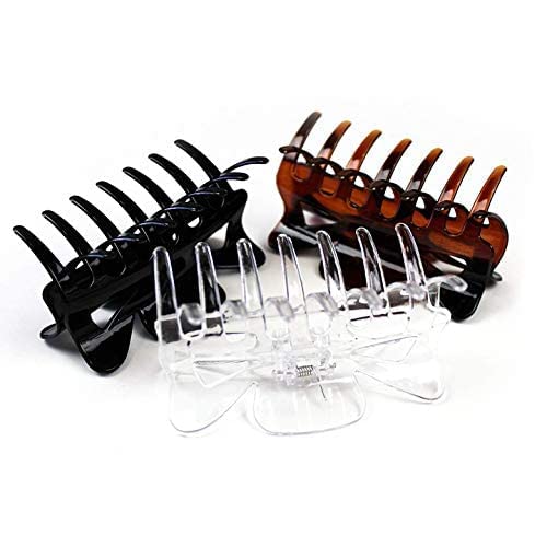 Scunci Effortless Beauty Basic Jaw Clips, Assorted Colors, 3-Count