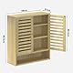 G TALECO GEAR Medizinschrank Holz Organizer, Badezimmer Schrank mit 2 Tür und verstellbaren Regalen, über der Toilette Schrank für Badezimmer (Natural)
