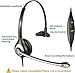 Wantek Telephone Headset Corded RJ9 Headphone with Mic & Noise Cancelling Phone Headsets Compatible with Plantronics Polycom VVX310 410 Yealink S12 Avaya 1408 1416, Landline Phone Headset