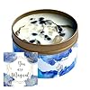 White Sage and Citrus Smudge Candle with Obsidian and Quartz Crystals 9 oz Made with Natural Soy Wax Scented with Essential and Fragrance Oils White
