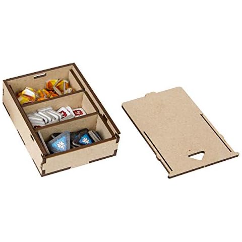 The Broken Token Card Size Bit Box for CCG Expansion - Wood Organizer with Two Dividers for Cards, Tokens, Markers Cover