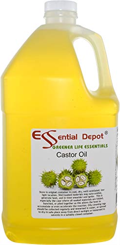 Castor Oil - 2 x 1-Gallon (128 oz) - 256 oz - Food Grade - Safety Sealed HDPE Container with Resealable Cap - 100% Pure and Natural for Hair, Skin, Massage, and Cooking