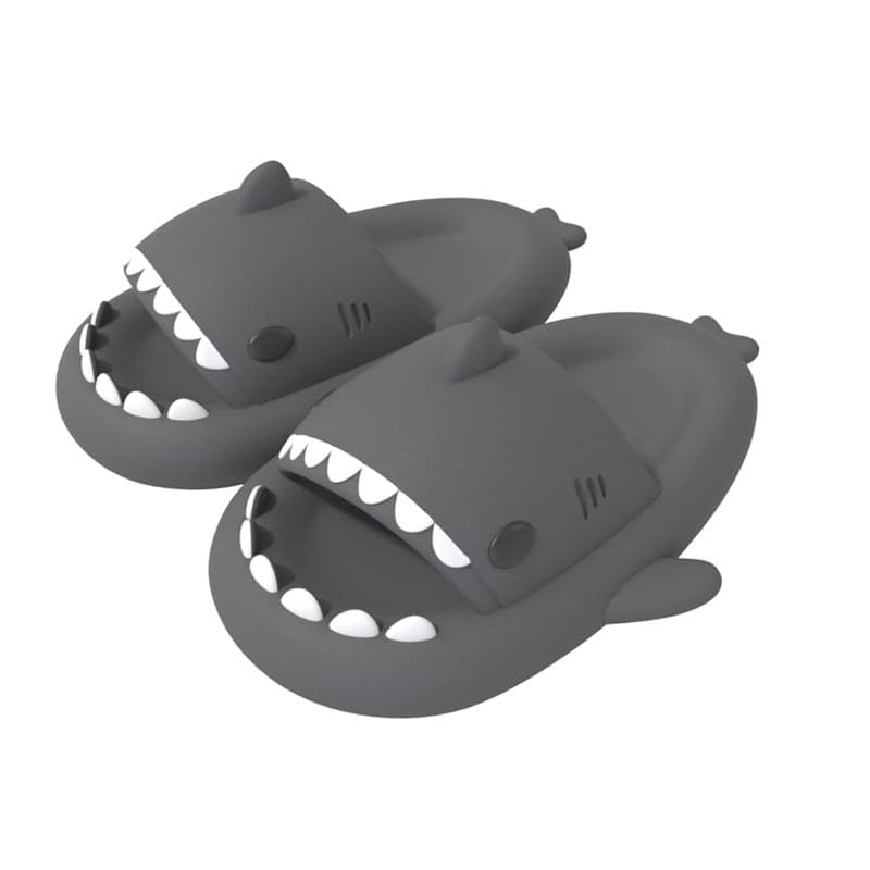 Image of allgala Shark Slides for Women Men and Big Kids Novelty Soft Slippers Open Toe Shark Sandals Cushioned Slides Beach Pool Shower Cruise Slippers with Comfy Cushioned Thick Sole