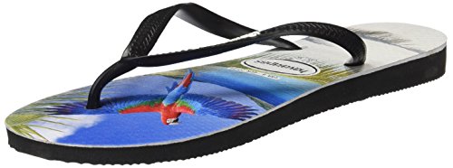 Havaianas Slim Buzios, Chanclas para Mujer, Multicolor (Black), 39/40 EU