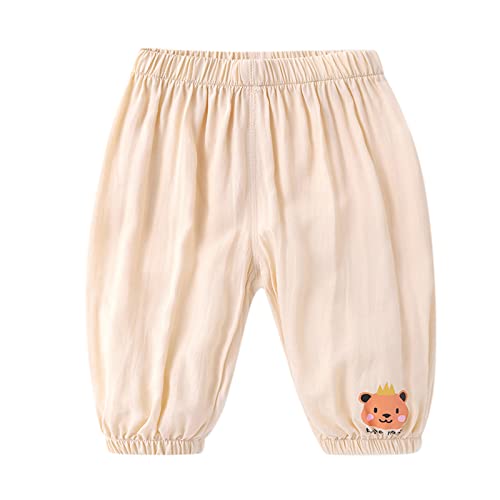 Toddler Boys Girls Soft Sweatpants Unisex Baggy Lightweight Elastic Waist Wide Leg Trousers Carton Print Solid Pants