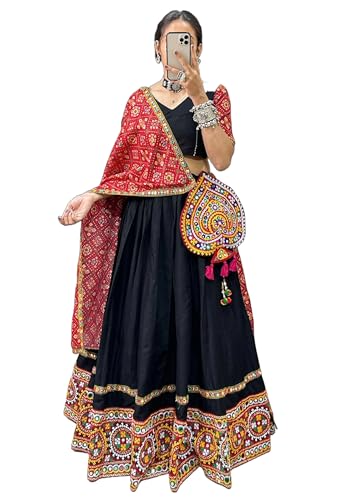 Robe Garba Navratri Special et jupe Chaniya Choli en coton pour soirée indienne