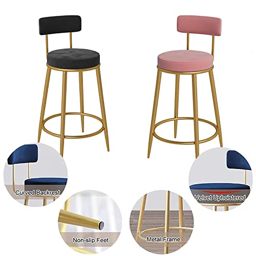 Tabourets de bar en métal lot de 2 sièges de comptoir style bistrot