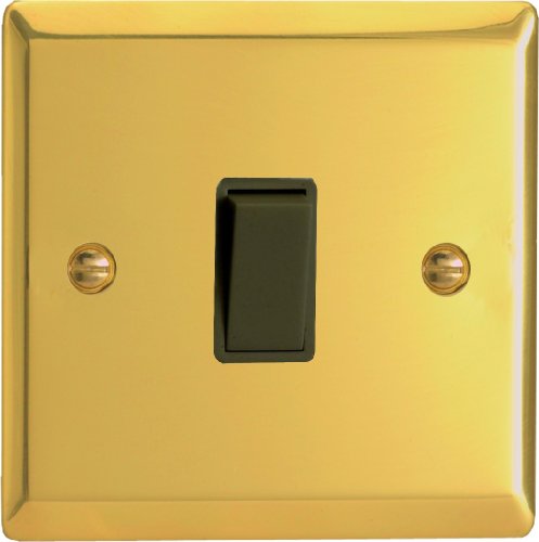 Varilight - 1G 1 or 2W 10A Switch Victorian Brass - XV1B